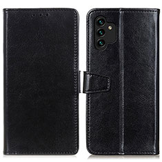 Leather Case Stands Flip Cover Holder A06D for Samsung Galaxy A13 4G Black