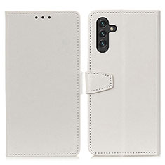 Leather Case Stands Flip Cover Holder A06D for Samsung Galaxy A13 5G White