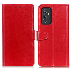 Leather Case Stands Flip Cover Holder A06D for Samsung Galaxy A24 4G Red