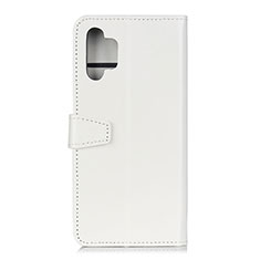 Leather Case Stands Flip Cover Holder A06D for Samsung Galaxy A32 4G White