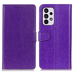 Leather Case Stands Flip Cover Holder A06D for Samsung Galaxy A33 5G Purple