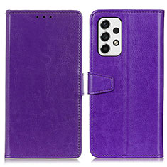 Leather Case Stands Flip Cover Holder A06D for Samsung Galaxy A53 5G Purple