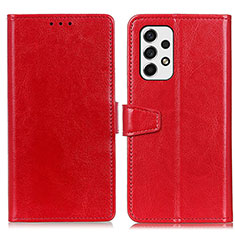 Leather Case Stands Flip Cover Holder A06D for Samsung Galaxy A53 5G Red