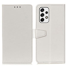 Leather Case Stands Flip Cover Holder A06D for Samsung Galaxy A53 5G White