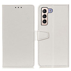 Leather Case Stands Flip Cover Holder A06D for Samsung Galaxy S21 Plus 5G White