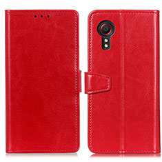 Leather Case Stands Flip Cover Holder A06D for Samsung Galaxy XCover 5 SM-G525F Red