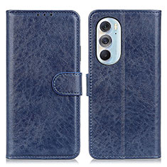 Leather Case Stands Flip Cover Holder A07D for Motorola Moto Edge 30 Pro 5G Blue