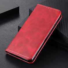 Leather Case Stands Flip Cover Holder A07D for Motorola Moto G14 Red