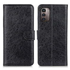 Leather Case Stands Flip Cover Holder A07D for Nokia G11 Black