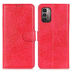 Leather Case Stands Flip Cover Holder A07D for Nokia G11 Red