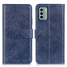 Leather Case Stands Flip Cover Holder A07D for Nokia G22 Blue