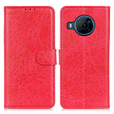 Leather Case Stands Flip Cover Holder A07D for Nokia X100 5G Red