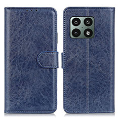 Leather Case Stands Flip Cover Holder A07D for OnePlus 10 Pro 5G Blue