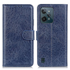 Leather Case Stands Flip Cover Holder A07D for Realme C31 Blue