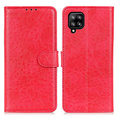 Leather Case Stands Flip Cover Holder A07D for Samsung Galaxy A22 4G Red