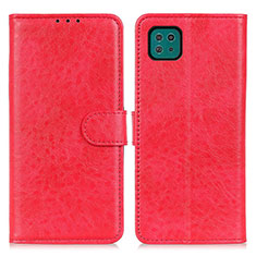 Leather Case Stands Flip Cover Holder A07D for Samsung Galaxy A22 5G Red