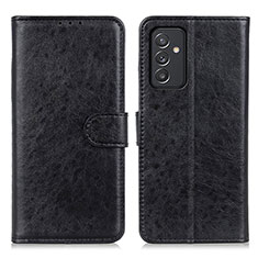 Leather Case Stands Flip Cover Holder A07D for Samsung Galaxy A24 4G Black