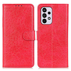 Leather Case Stands Flip Cover Holder A07D for Samsung Galaxy A33 5G Red