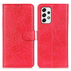 Leather Case Stands Flip Cover Holder A07D for Samsung Galaxy A53 5G Red