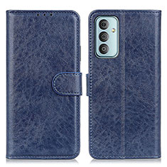 Leather Case Stands Flip Cover Holder A07D for Samsung Galaxy F23 5G Blue