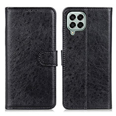 Leather Case Stands Flip Cover Holder A07D for Samsung Galaxy M33 5G Black