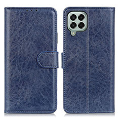 Leather Case Stands Flip Cover Holder A07D for Samsung Galaxy M33 5G Blue