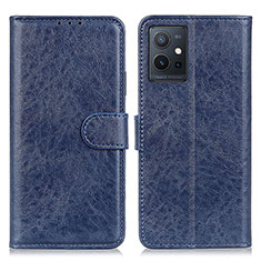 Leather Case Stands Flip Cover Holder A07D for Vivo Y75 5G Blue