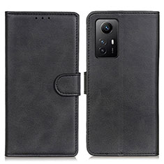 Leather Case Stands Flip Cover Holder A07D for Xiaomi Redmi Note 12S Black