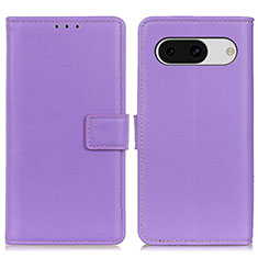 Leather Case Stands Flip Cover Holder A08D for Google Pixel 8a 5G Purple