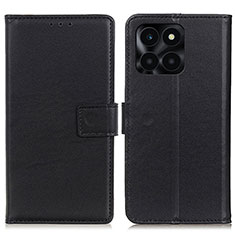 Leather Case Stands Flip Cover Holder A08D for Huawei Honor X6a Black