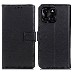 Leather Case Stands Flip Cover Holder A08D for Huawei Honor X8b Black