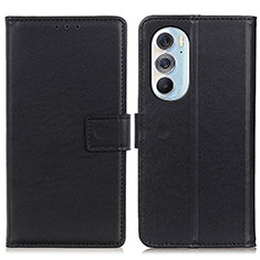 Leather Case Stands Flip Cover Holder A08D for Motorola Moto Edge X30 5G Black