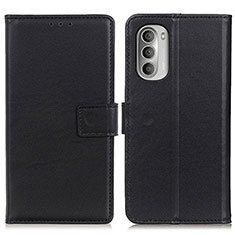 Leather Case Stands Flip Cover Holder A08D for Motorola Moto G Stylus (2022) 4G Black