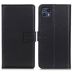 Leather Case Stands Flip Cover Holder A08D for Motorola Moto G50 5G Black