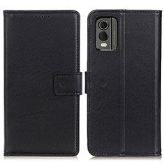 Leather Case Stands Flip Cover Holder A08D for Nokia C210 Black