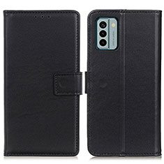 Leather Case Stands Flip Cover Holder A08D for Nokia G22 Black