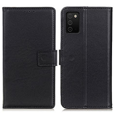 Leather Case Stands Flip Cover Holder A08D for Samsung Galaxy A03s Black