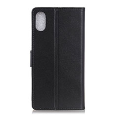 Leather Case Stands Flip Cover Holder A08D for Samsung Galaxy A21 SC-42A Black