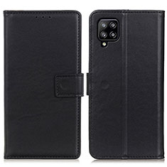 Leather Case Stands Flip Cover Holder A08D for Samsung Galaxy A22 4G Black