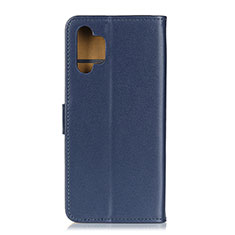 Leather Case Stands Flip Cover Holder A08D for Samsung Galaxy A32 4G Blue