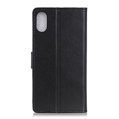 Leather Case Stands Flip Cover Holder A08D for Samsung Galaxy M01 Core Black