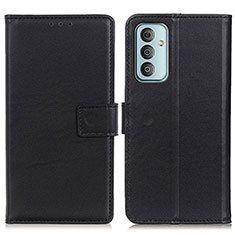 Leather Case Stands Flip Cover Holder A08D for Samsung Galaxy M23 5G Black