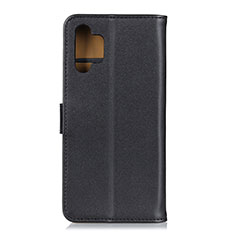 Leather Case Stands Flip Cover Holder A08D for Samsung Galaxy M32 5G Black
