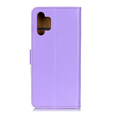 Leather Case Stands Flip Cover Holder A08D for Samsung Galaxy M32 5G Purple