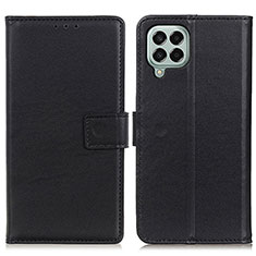 Leather Case Stands Flip Cover Holder A08D for Samsung Galaxy M33 5G Black