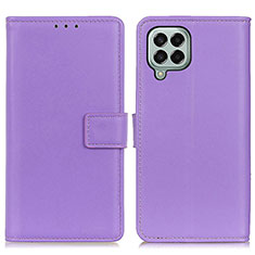 Leather Case Stands Flip Cover Holder A08D for Samsung Galaxy M33 5G Purple