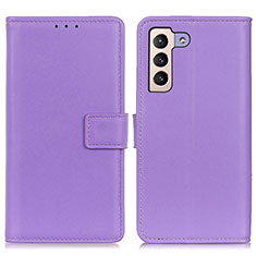 Leather Case Stands Flip Cover Holder A08D for Samsung Galaxy S24 5G Purple