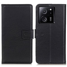 Leather Case Stands Flip Cover Holder A08D for Xiaomi Mi 13T Pro 5G Black