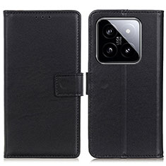 Leather Case Stands Flip Cover Holder A08D for Xiaomi Mi 14 5G Black