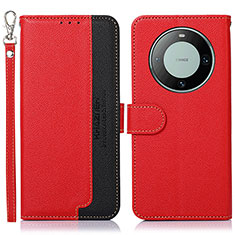 Leather Case Stands Flip Cover Holder A09D for Huawei Mate 60 Red